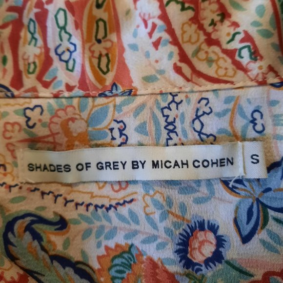 Shades of Grey by Micah Cohen Multicolored Pattern Graphic Shirt Size Small NWOT - Picture 3 of 4